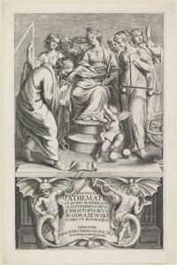 Personifiering van de Wiskunde Titelsida för: Christophorus Rosdrazewski, Mathematical Disciplines, [1640-1648] av Anonymous