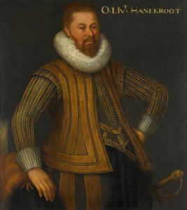 Porträtt av Eberhardt Hanekrodt (Evert Hanecrot), kapten för ett kompani av Ernst Casimir från Nassaus regemente av Anonymous