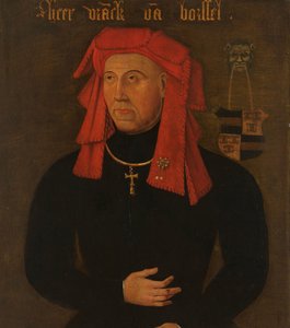 Porträtt av Frank van Borselen, herre av Sint Maartensdijk och stadhållare av Holland, fjärde make till Jacoba av Bayern, grevinna av Holland och Zeeland (Jacqueline, grevinna av Hainaut) av Anonymous