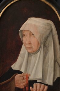 Porträtt av Jacomina Claesdr van Ruyven (död 1509), fru till Arent Franckensz van der Meer av Anonymous