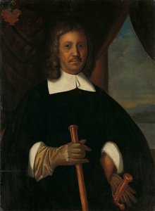 Porträtt av Jan van Riebeeck (1619-77). Befälhavare för Godahoppsudden och Malacka och sekreterare för Batavias höga regering av Anonymous