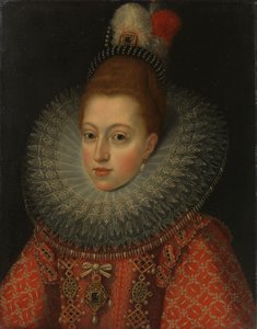 Porträtt av Margareta av Österrike (1584-1611), drottning av Spanien av Anonymous