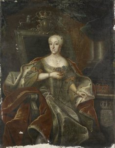 Porträtt av prinsessan Charlotte Amalie, dotter till Fredrik IV, kung av Danmark