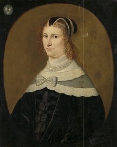 Porträtt av en kvinna, kallad Theodora de Visscher, hustru till Jacob Rijswijk av Anonymous