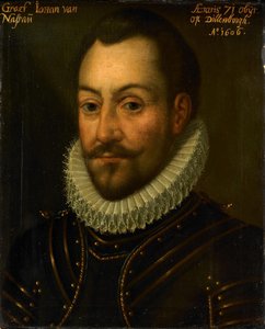 Porträtt av en okänd greve eller officer, möjligen greve Johannes den gamle av Nassau eller Ludvig av Nassau av Anonymous