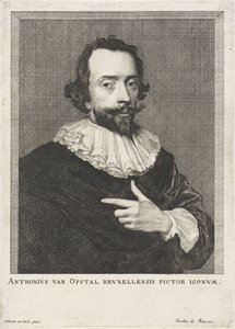 Porträtt av Anton van Opstal Anthonius van Opstal Bruxellensis pictor iconum (titel på objekt) av Anonymous
