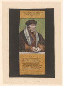Porträtt av Desiderius Erasmus Bild på Erasmus av Rotterdam (titel på objekt) av Anonymous