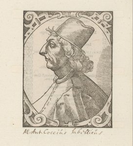 Porträtt av Marcus Antonius Coccius Sabellicus av Anonymous