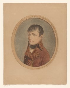 Porträtt av Napoleon I Bonaparte, keizer av Fransen Bonaparte förste konsul i Frankrike (titel på objekt) av Anonymous