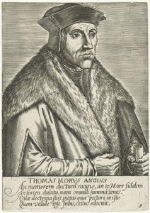 Porträtt av Thomas More Thomas Morvs Anglvs (titel på objekt) av Anonymous