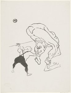 Porträtt av bröderna Marco på Cabaret Folies-Bergère Aux Folies-Bergère Brothers Marco Scene de Cirque av Anonymous