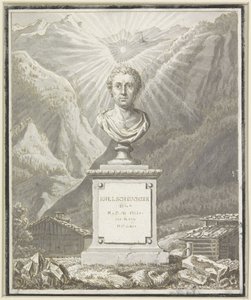 Porträttbyst av Johann Jakob Scheuchzer av Anonymous