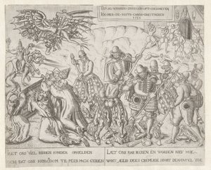 Protestantisk "Making a Clean Sweep" av en katolsk kyrka Ikonoklasmen av tiggarna, 1566 av Anonymous