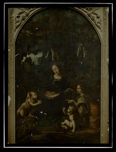 Reproduktion av Leonardo da Vinci, Virgin on the Rocks, Louvren av Anonymous