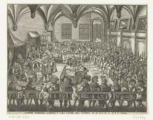 Diet av Augsburg, 1530 Bekännelse. Evangelium. Carolo V. Caes. Utställning. aug. Findel. M.D.XXX. d. XXV. Junii (titel på objekt) av Anonymous