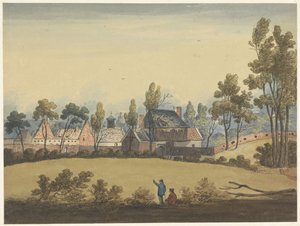 Hougoumont ruiner Sju plattor av Waterloo och dess omgivningar (serietitel) av Anonymous