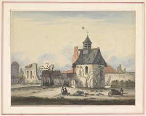 Hougoumont ruiner Sju plattor av Waterloo och dess omgivningar (serietitel) av Anonymous