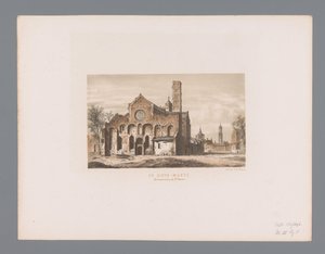 Ruinerna av Mariakyrkan i Utrecht Sainte-Marye (titel på objekt) av Anonymous