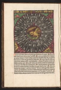 Schema för att bestämma söndagsbokstaven (littera dominicalis) av Anonymous