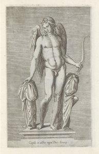 Skulptur av Amor Amor i huset till den store hertigen av Etrurien (titel på objektet) Antika skulpturer i Rom (serietitel) Ikoner av de antika statyerna av staden Rom som ses på offentliga platser (serietitel) av Anonymous