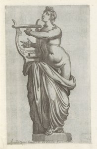 Skulptur av Apollon Apolloverk av Timanlidis i det farnesiska palatset (titel på objektet) Antika skulpturer i Rom (serietitel) Ikoner av de antika statyerna av staden Rom som ses på offentliga platser (serietitel) av Anonymous