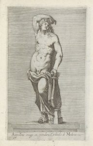 Skulptur av Apollon Bild av Apollonius i kardinal de Medicis gröna trädgård (titel på objekt) Antika skulpturer i Rom (serietitel) Ikoner av de antika statyerna av staden Rom som ses på offentliga platser (serietitel) av Anonymous