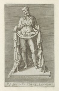 Skulptur av Priapus Bild av Priapus i Alexander den stores hus (titel på objektet) Antika skulpturer i Rom (serietitel) Ikoner av de antika statyerna av staden Rom som ses på offentliga platser (serietitel) av Anonymous