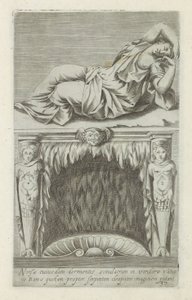 Sculptuur van de sleepende Ariadne boven en schouw Bilden av en viss sovnymf i Roms Vatikanträdgård anses av vissa vara en bild av Kleopatra på grund av ormen (titel på objektet) Antika skulpturer i Rom (serietitel) Gamla statyer av staden av Anonymous