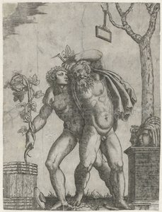Silenus med stöd av en ung Bacchant av Anonymous