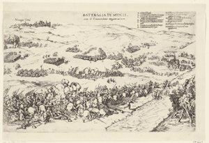 Slag op de Mookerheide, 1574 Slaget vid Moch, under kommentator Maggiore An.o 1574 (titel på objekt) av Anonymous