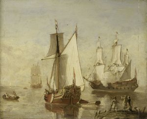 Speeljacht (lustyacht) och krigsskepp av Anonymous