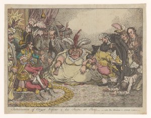Spotprent träffade Napoleon en Fox, 1802 Introduktion av Citizen Volpone & his Suite, i Paris - video, The Moniteu & Cobbett