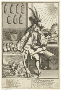 Tecknad film av Louis Willem van Baden-Baden, 1705 Louis D