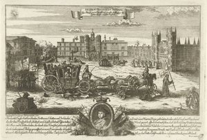 Spotprent op de Engelse pretendent Charles Edward Stuart, 1745 Despreendenten Trivmph / Upproret i Skottland till alla älskare av dyrkan och frihet (titel på föremål) av Anonymous