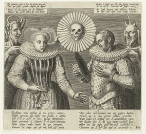 Tecknad film på den styva ruffen, ca 1600 av Anonymous