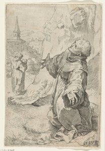 Stigmatisering av Saint Francis av Anonymous