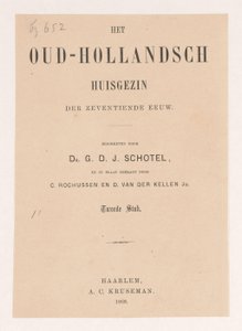 Titelsida för: Gillis Dyonisius Jacobus Schotel, The Old Dutch Household, Second Piece, 1868 av Anonymous
