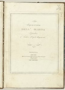 Sidtitel för: The regeneration of Holland, 1799 Hollands förnyelse: en spegel för alla återskapade folk (titel på objekt) Hollandia Regenerata (Italiensk kopie) (serietitel) av Anonymous