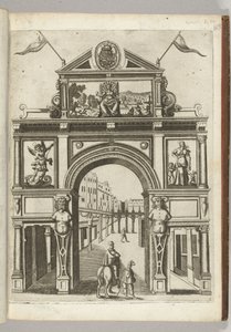Triumfporten med stadsjungfrun, 1594 av Anonymous