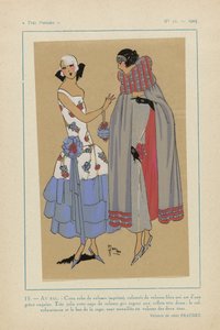 Mycket parisisk, 1923, nr 11: 15. - AU BAL. - Den här sammetsklänningen... av Anonymous