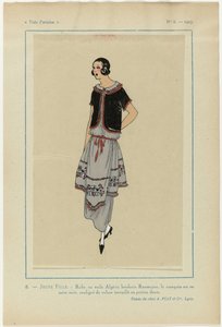 Mycket parisisk, 1923, nr 6: 8. UN FLICKA. - Algeriets slöjklänning... av Anonymous