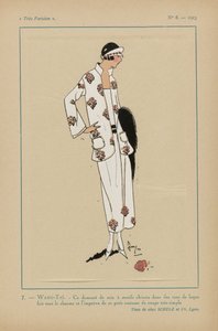 Mycket parisisk, 1923, nr 8: 7.- WANG-TAÏ. - Den här sidendamasten... av Anonymous