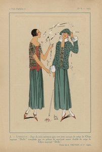 Mycket parisisk. Mode, chic, elegans Mycket parisisk, 1923, nr 8: 2.- SLIDA. / Marockansk satinkjol... av Anonymous