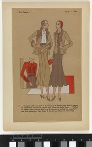 Mycket parisisk. Mode, chic, elegans Mycket parisisk, 1931, nr 6: 2. - Charmig sportdräkt... av Anonymous