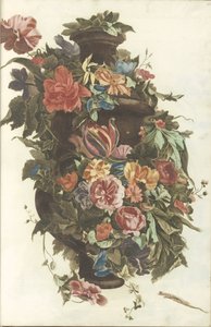 Vas omgiven av blomkrans av Anonymous