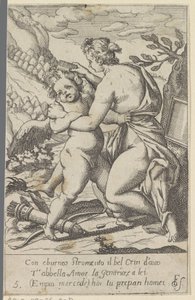 Venus kammar Amor .s hår Scener med Venus och Amor (kopior) (serietitel) Scherzi d