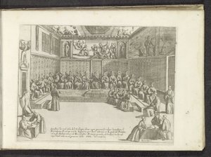 Vergadering i de Sala del Collegio Scènes uit het Venetiaanse leven (serietitel) Habiti d