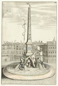 Vier Stromen Fontein Innocentivs tio mvs p.m. Pamphilis födelseplats (...) (titel på objekt) Nyfiken ny arkitektur (serietitel) av Anonymous