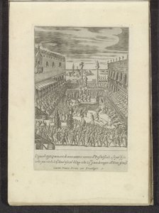 Viering van Vette torsdag på Piazzetta te Venetië Scènes uit het Venetiaanse leven (serietitel) Habiti d