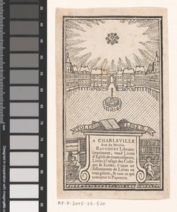 Visitkort av Jean-Baptiste-François Raucourt, bokhandlare och tryckare i Charleville av Anonymous